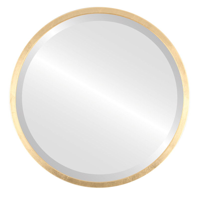 Miroir d'appoint Campblin, H 25,12 po x l 25,12 po, Feuille d'or