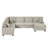 Versatile U-Shaped Sectional Sofa with Movable Ottoman and Storage Pockets