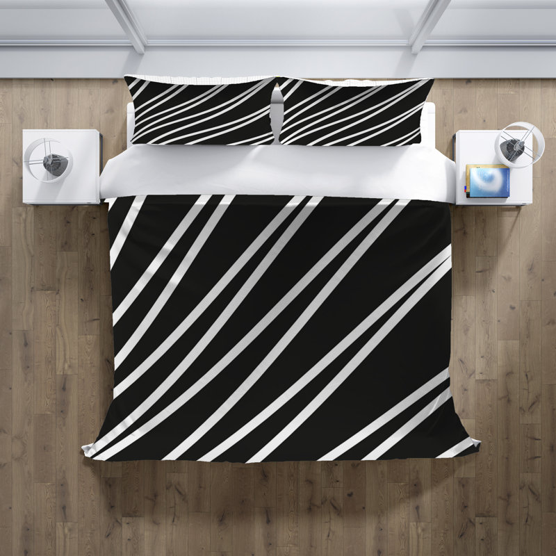 Polyester Abstract Duvet Cover, King Duvet Cover + 2 King Shams