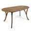 Table de salle à manger ovale en bois de 178 cm (70 po) pour patio extérieur avec une finition élégante