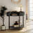 Modern 31.5" Fluted Semi-Circle Narrow Console Table-124237638