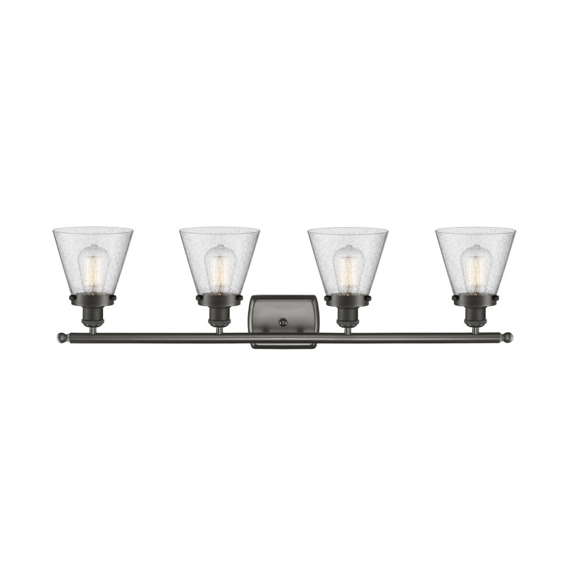 Éclairage pour meuble-lavabo 4 lumières Camarillo, Incandescent, Grainé, Bronze huilé