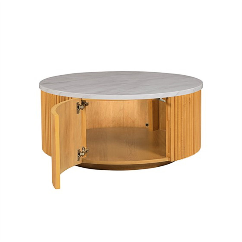 Round Coffee Table With Storage For Living Room