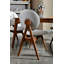 Chaise d'appoint revêtue de lin King Louis-686929146