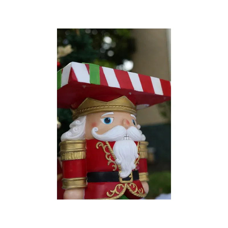Lighted Nutcracker Soldier Christmas Side Table Decor Battery Operated Indoor Use Only