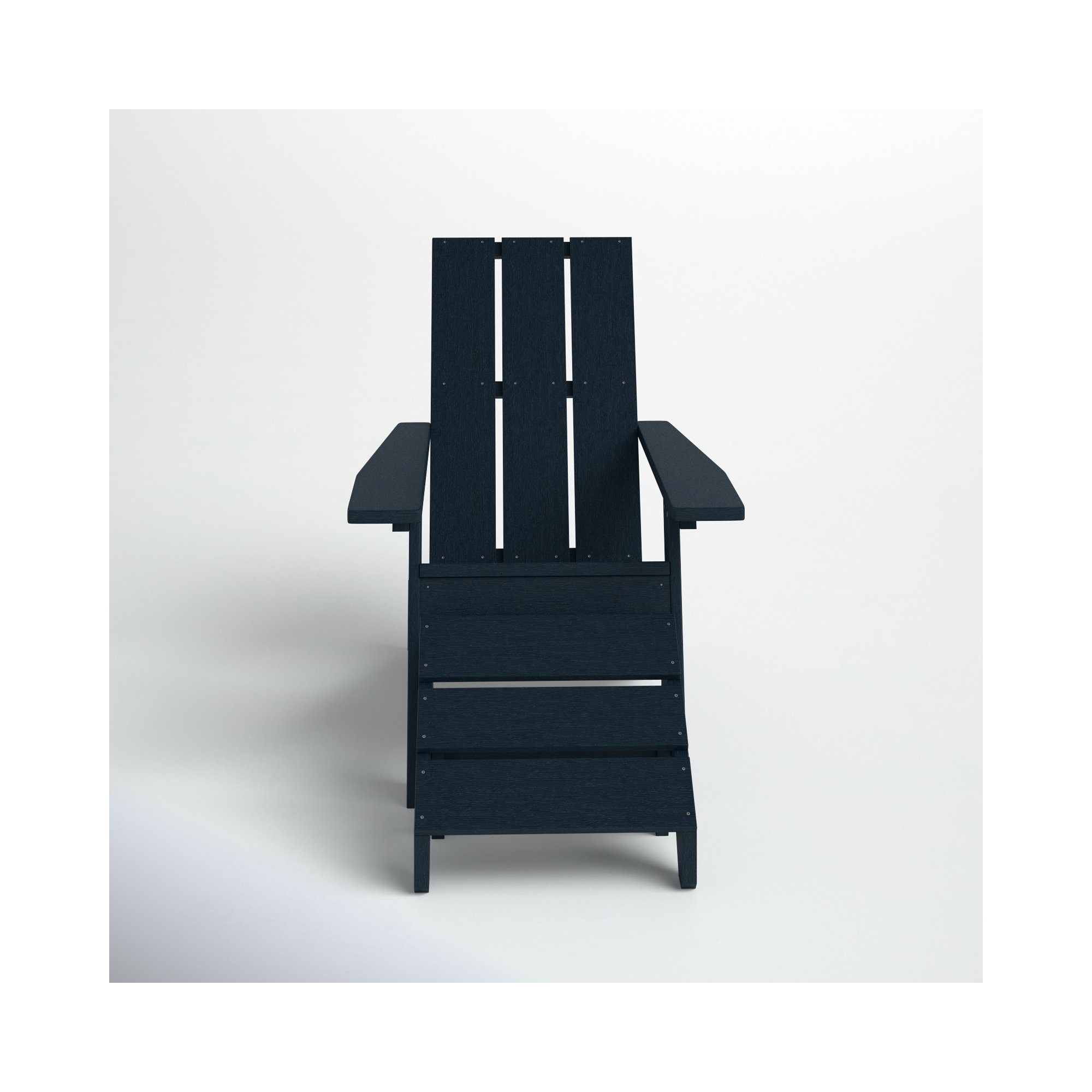 Byrnes Outdoor Adirondack Chair With Ottoman, Blue