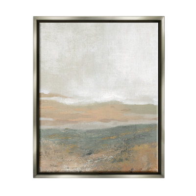 «Ba-245-Floater Neutral Desert Abstraction», reproduction encadrée sur toile par Carol Robinson