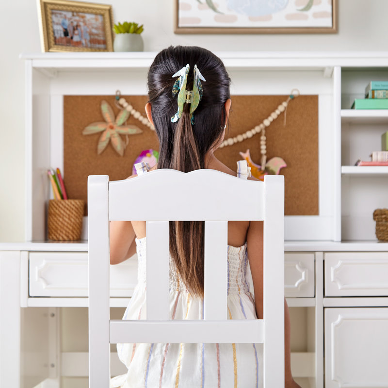 Bureau Avery avec tablette et chaise blanche