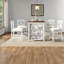 Ensembles de table de salle à manger en bois blanc rustique peu encombrants avec rangement pour la maison