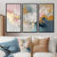 White Brushstroke Abstract Painting III - Peony Wall Art Living Room Set-107213526-107213534
