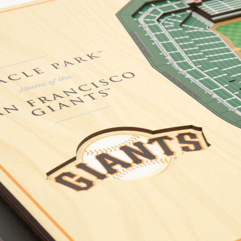 Art mural 3D à 5 couches MLB, Giants de San Francisco