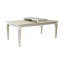 Ensemble de salle à manger à finition argentée 5 pièces avec rallonges et 4 chaises d'appoint de style moderne Glam-333735354