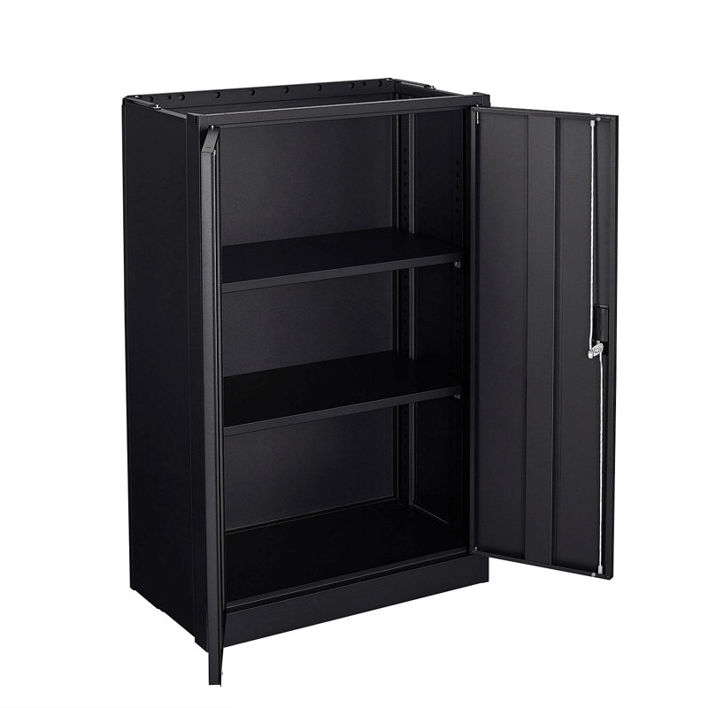 Metal Storage Cabinet With Locking Doors And Adjustable Shelf, Folding Filing Storage Cabinet , Folding Storage Locker Cabinet For Home Office,School,Garage