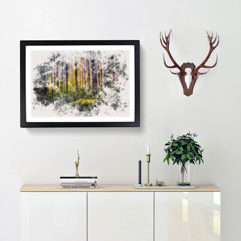 Forest Dreams - Picture Frame Painting Print, Black Framed, 62cm H x 87cm W x 2cm D