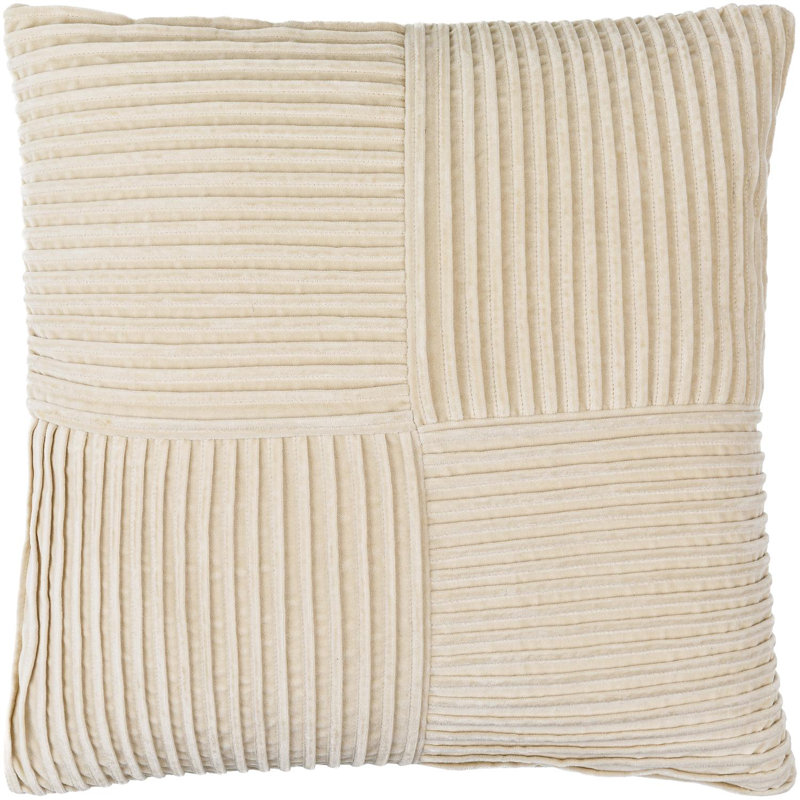 Housse et insert de coussin décoratif en coton Conrad, H 20 po x l 20 po, Housse de coussin seulement - sans coussin