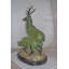 Statue deux cerfs Cushenilt en bronze avec une finition patine verte - Taille: L 15 po x l 22 po x H 32 po.