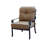 Byrge 5-Piece Patio Conversation Set with Cushions and 52" Round Ice Bucket Tea Table with BBQ & Fire Pit