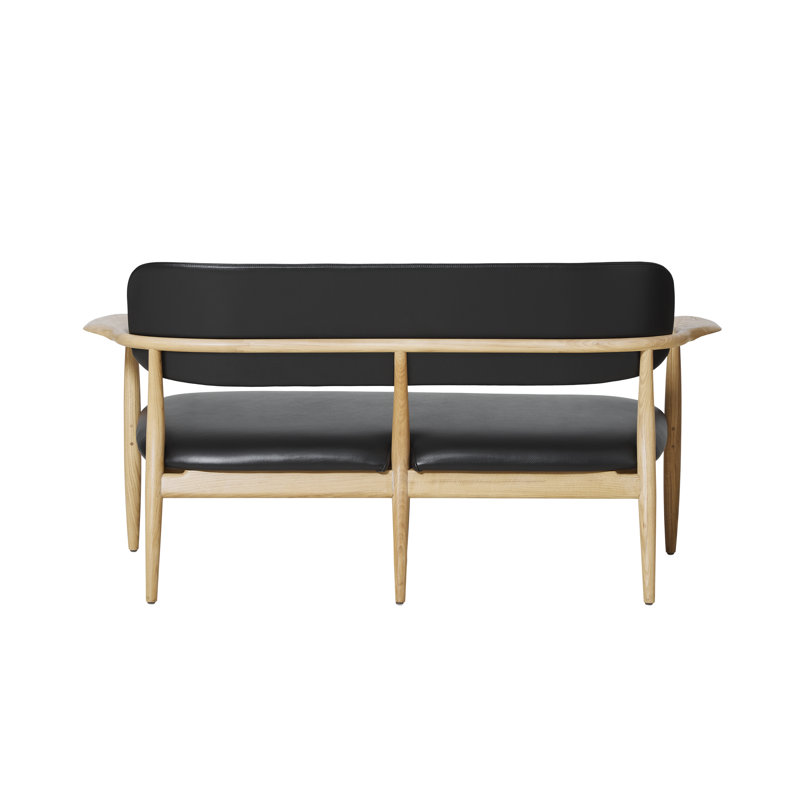 Slow Upholstered Bench, Natural Walnut, Divina Melange 120