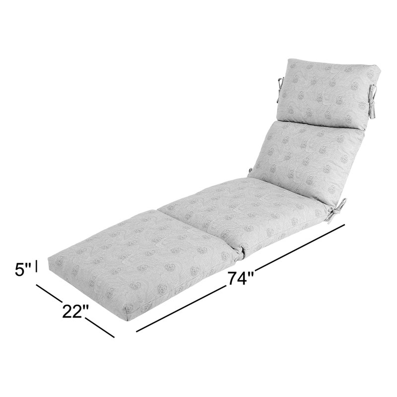 Sunbrella Outdoor 5'' Chaise Lounge Cushion, Canvas Brick Sunbrella® Canvas