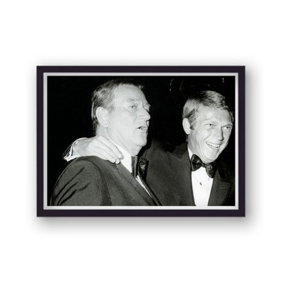 Steve Mcqueen and John Wayne 1 Piece Single Picture Frame Wall Art