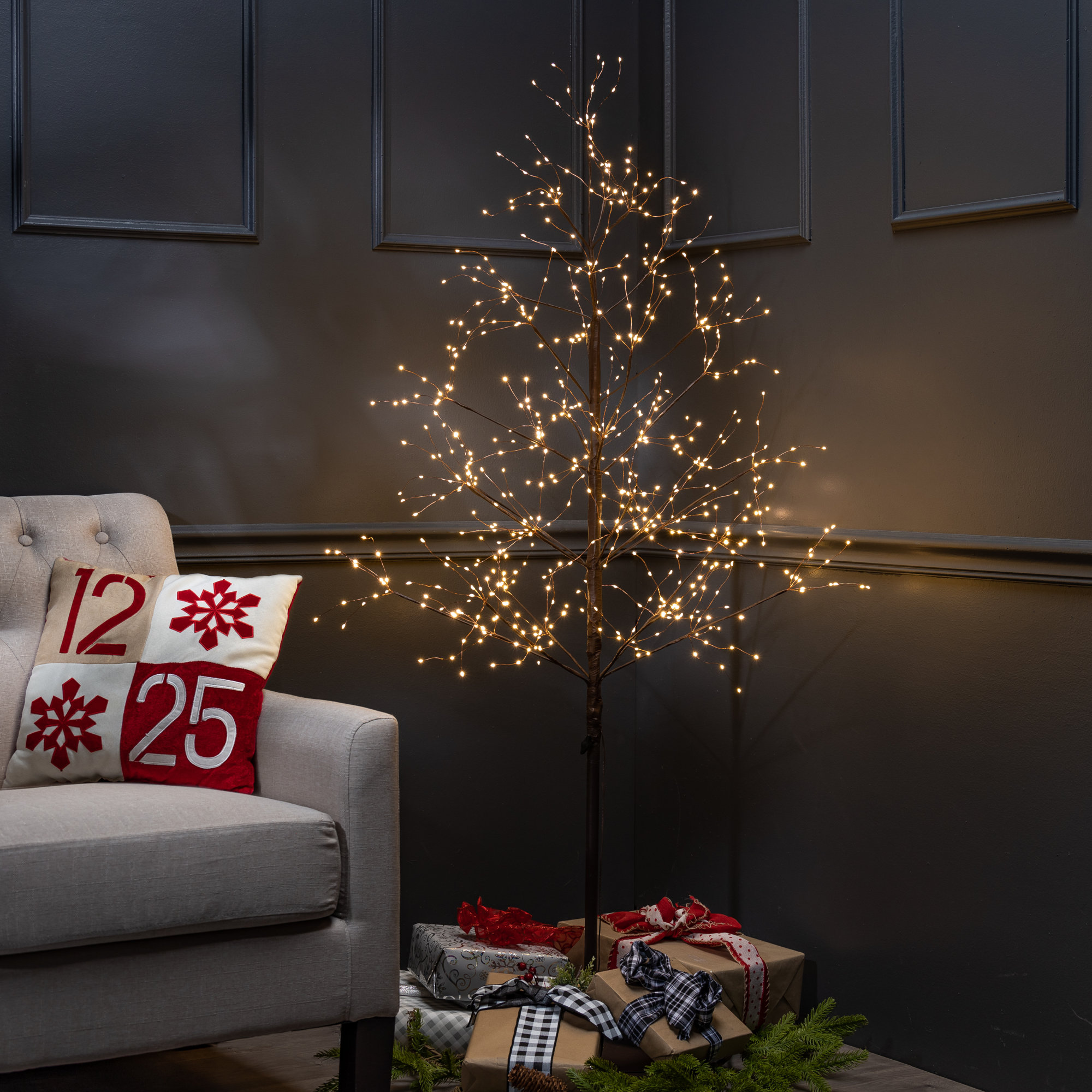 60' Lighted Artificial Pine Christmas Tree