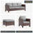 Konami 5-Piece PE Rattan Wicker Patio Conversation Set with Cushions & Ottomans, All-Weather Outdoor Furniture Set for Deck Backyard Garden-370164132-370164133