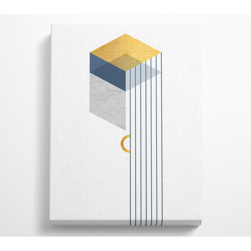 Cube Drip - No Frame Print on Canvas, 106.6cm H x 66cm W