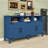 Sideboard with 4-Door, Power Outlets and Adjustable Shelves-252669870