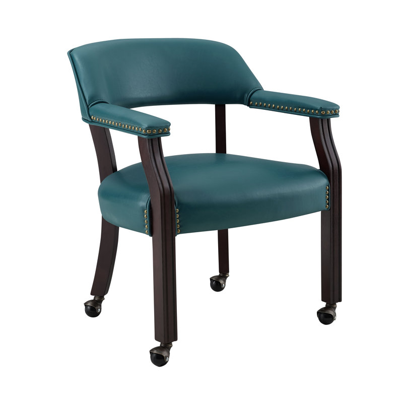 Alandria 18'' H Upholstered Side Chair, Teal