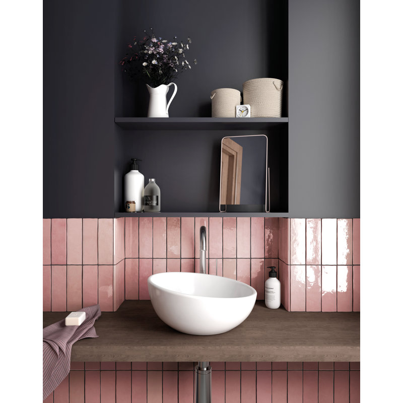 Cloe Ceramic Tile, Pink