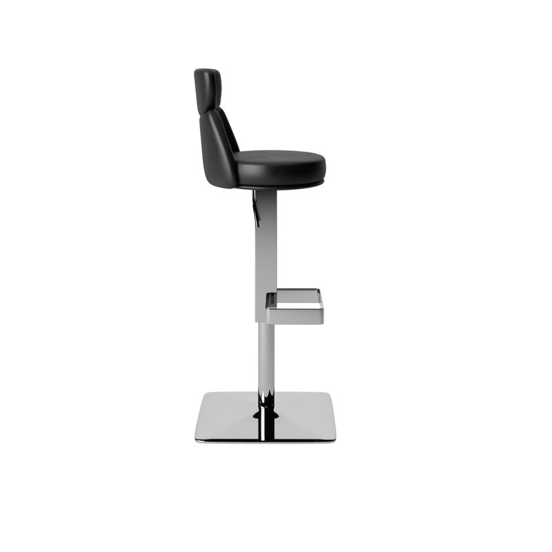 Height Adjustable Swivel Bar Stool, Black