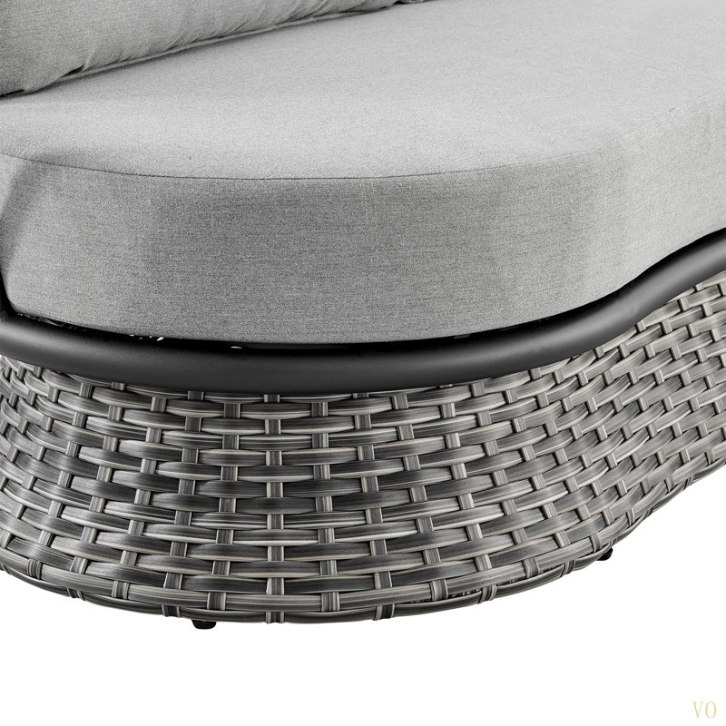 Novante Wicker And Aluminum Outdoor Sofa
