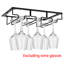 Tilley Hanging Wine Glass Rack in Black