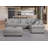 Errett Upholstered 5-Seat Roller Arms Cloud Corner Sectional Sofa-1323081015