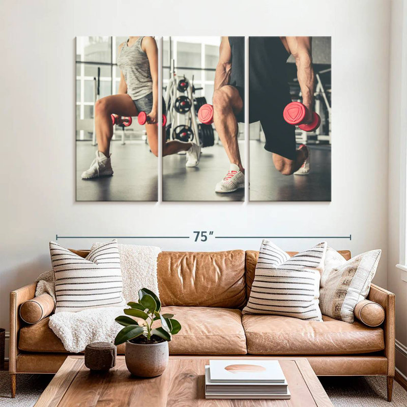 Sireci Lunges Exercise, 42" H x 65" W