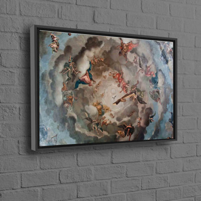 Art ange d'inspiration Renaissance sur toile de coton pour une décoration murale exsudant la grâce et l'élégance dans les espaces de la maison ou du bureau