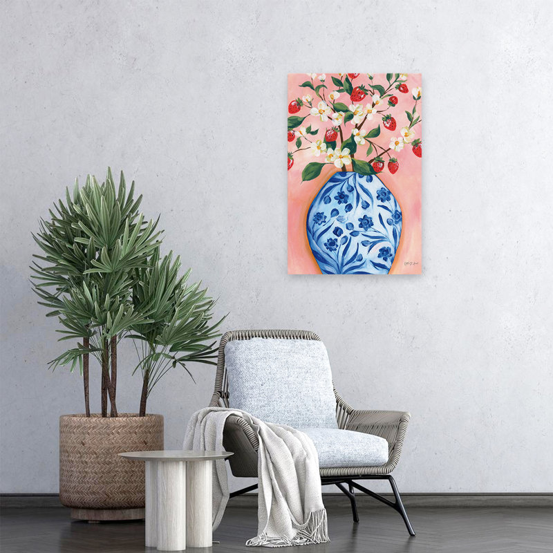 Vase contemporain et fleuri BCBG, H 24 po x l 16 po