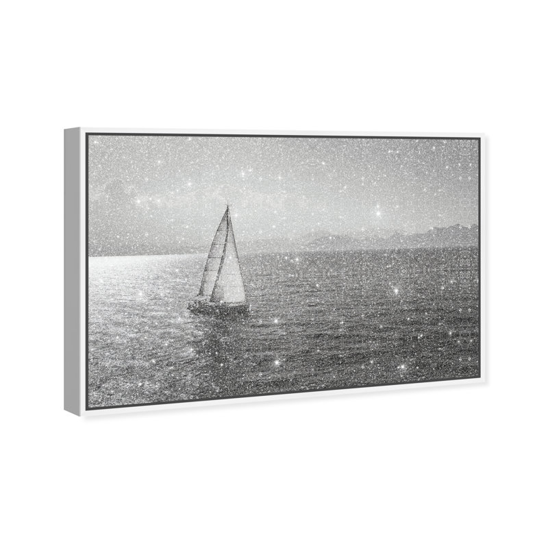 Edge Of Silence Print by Oliver Gal, 11"H x 16"W, White Floater Frame