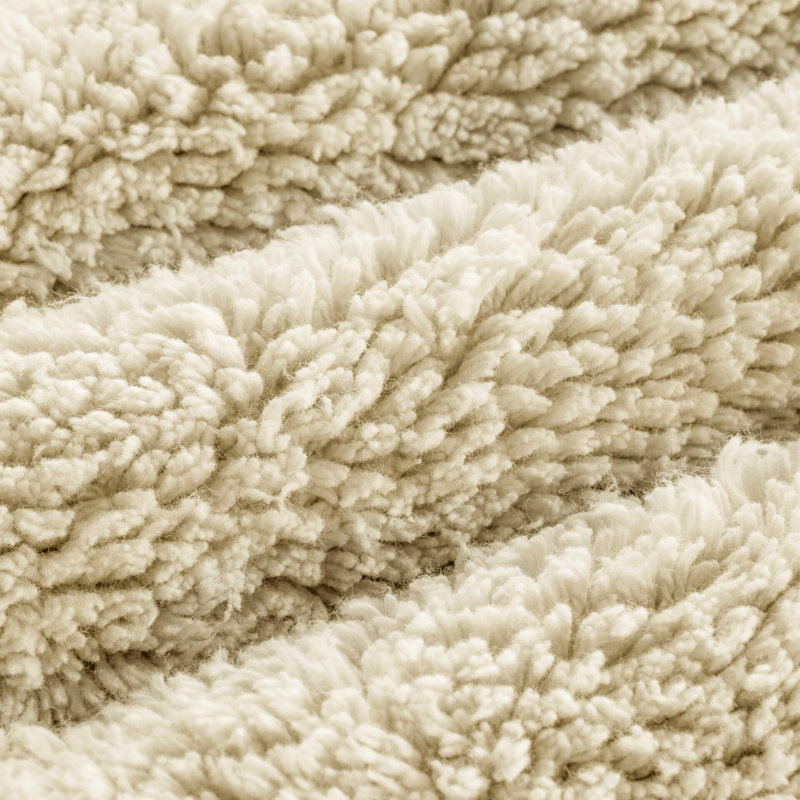 3000 Gsm Reversible 100% Cotton 17x24" Natural Bath Rug With Non - Slip Function, Easy To Clean, Soft Feel, , Machine Washable