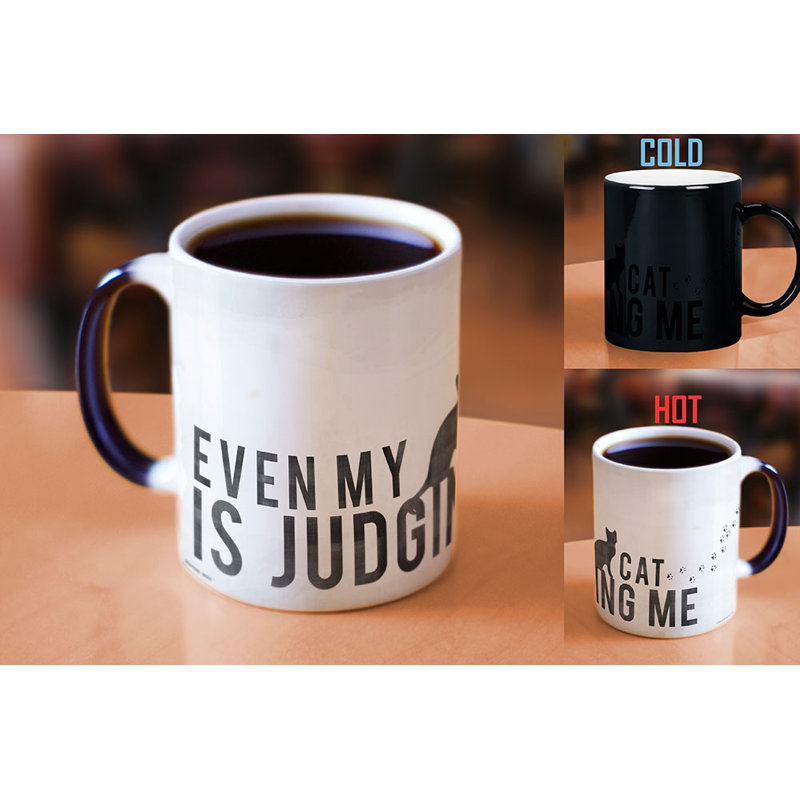 Desalvo Even My Cat is Judging Me Mugs Heat-Changing Drinkware - 11oz