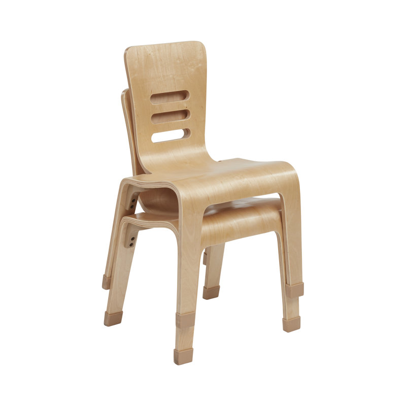 ECR4Kids Bentwood Chair, 14in Seat Height, Montessori Furniture, 2-Pack, 25.8" H x 16" W x 15.4" D, Natural