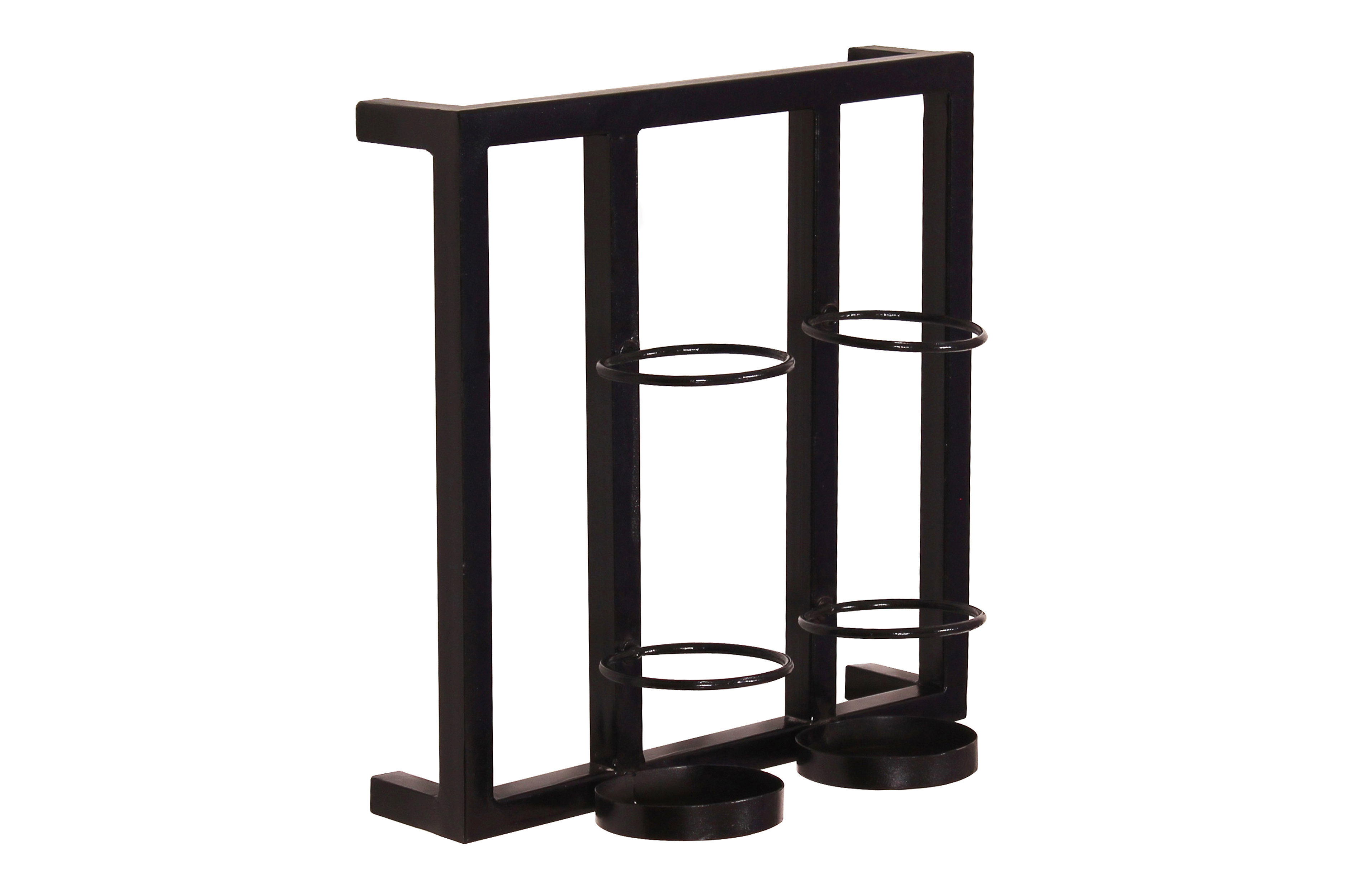 Ebern Designs Cavonte 2 Bottle Wall Mounted Wine Bottle Rack in Black ...