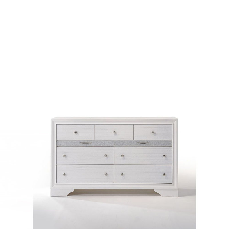 Commode 9 tiroirs avec tiroir à bijoux, Blanc
