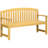 56" Outdoor Wood Bench, 2-Seater Garden Bench with Backrest and Armrest, Patio Bench for Patio, Porch, Poolside, Balcony, Natural-895030318