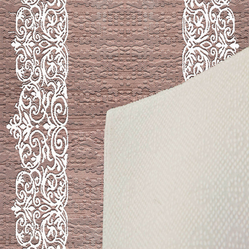 Stylish Woven Carpet, 4 x 6 Feet, 100% Polyester | Antibacterial, 3D Digital Printing, Non-Slip PVC Felt Dot Underside | Machine Washable, 0.4 in Pile Height, Perfect for Living Room & Bedroom Decor