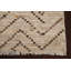 Tapis oriental à motif de chevrons marocain unique noué à la main 3 pi 5 po x 4 pi 9 po