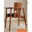 Chaise de salle à manger en bois massif avec accoudoirs à dossier vintage-112366890