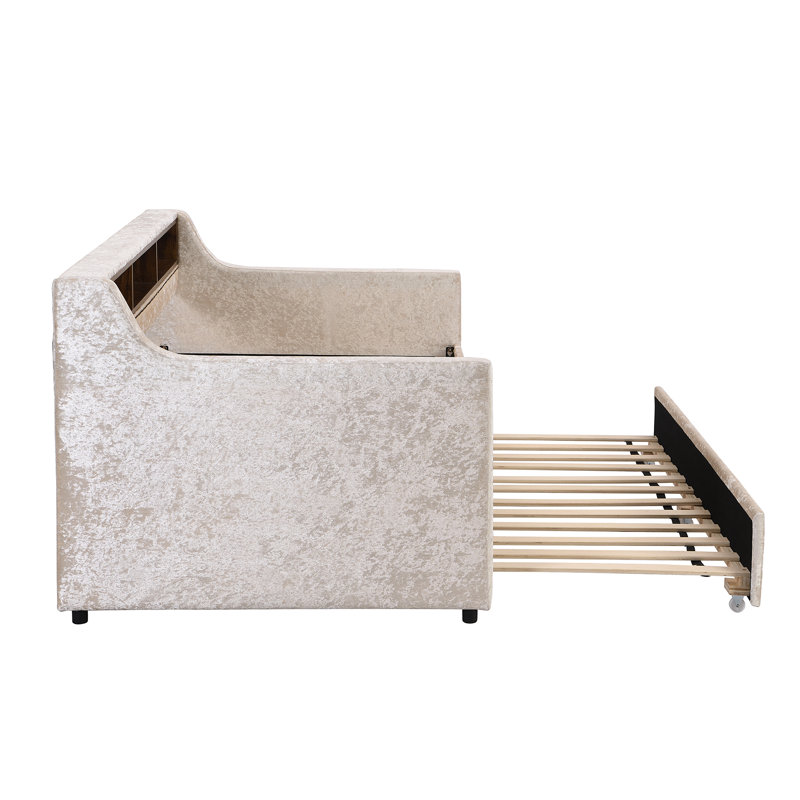 Delaya Upholstered Daybed, Beige