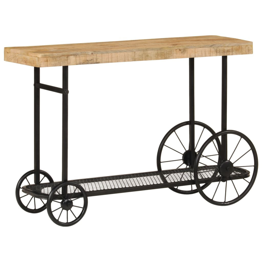 Vidaxl Console Table Side Table End Table Sofa Table Solid Wood Mango And Iron - Image 2