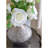 D9x10" Glass Silver Vase